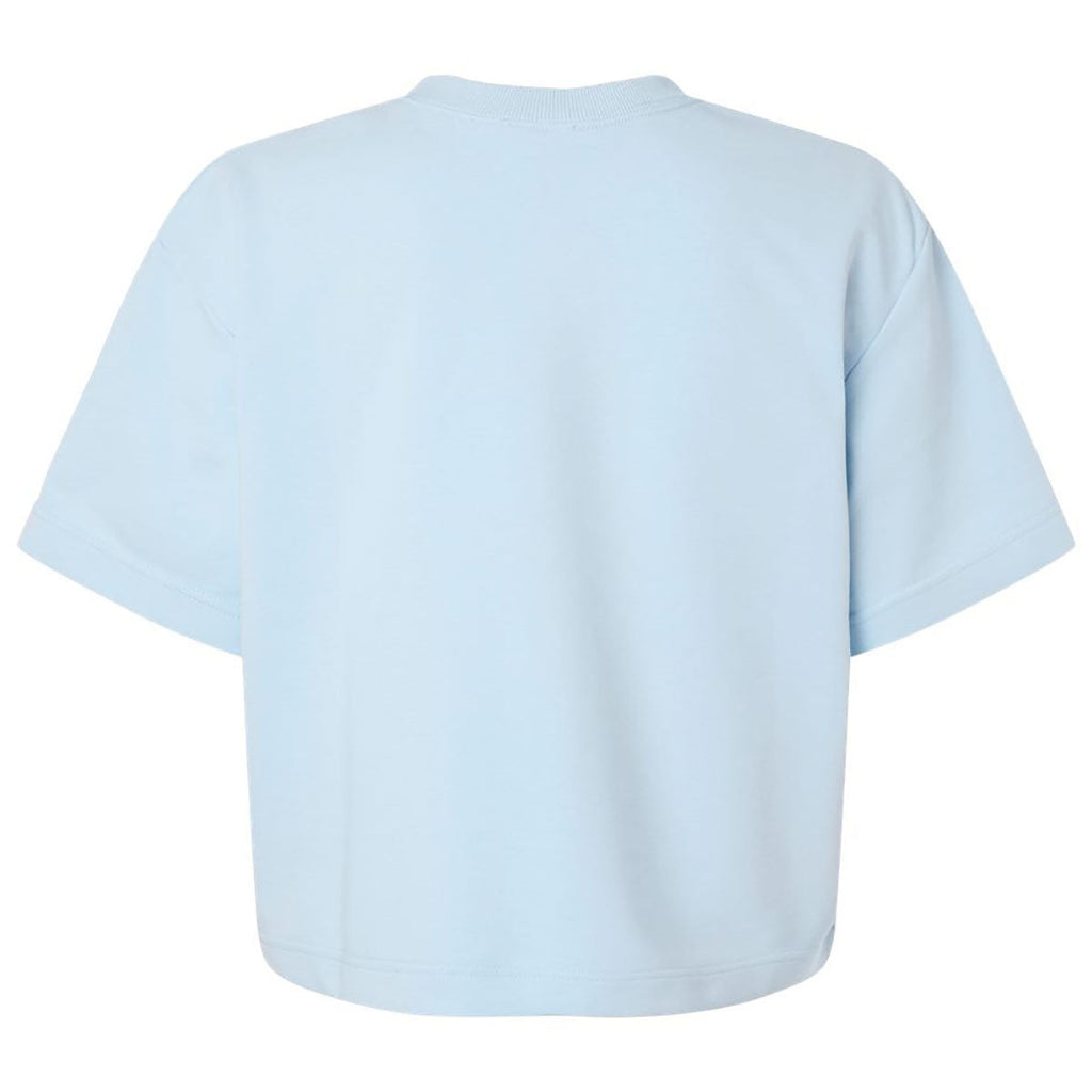 American Apparel Women's Powder Blue French Terry Mid-Length Boxy Top