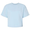 American Apparel Women's Powder Blue French Terry Mid-Length Boxy Top
