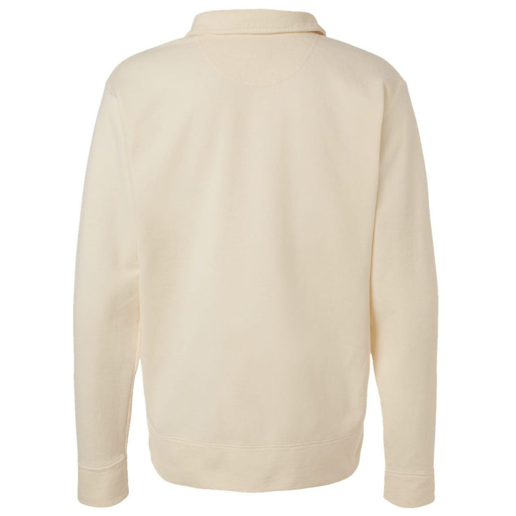 ComfortWash by Hanes Men's Parchment Garment-Dyed Polo Collar Sweatshirt