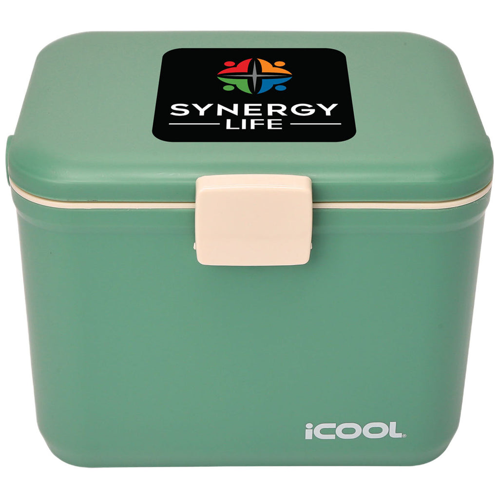 iCOOL Green Hale 6-Can, 5.25 Qt Hard Sided Cooler