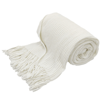 Logomark Cream Luxura RPET Throw Blanket