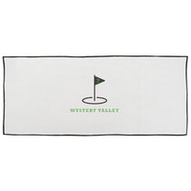 The Magnet Group White Caddy Waffle Weave Golf Towel