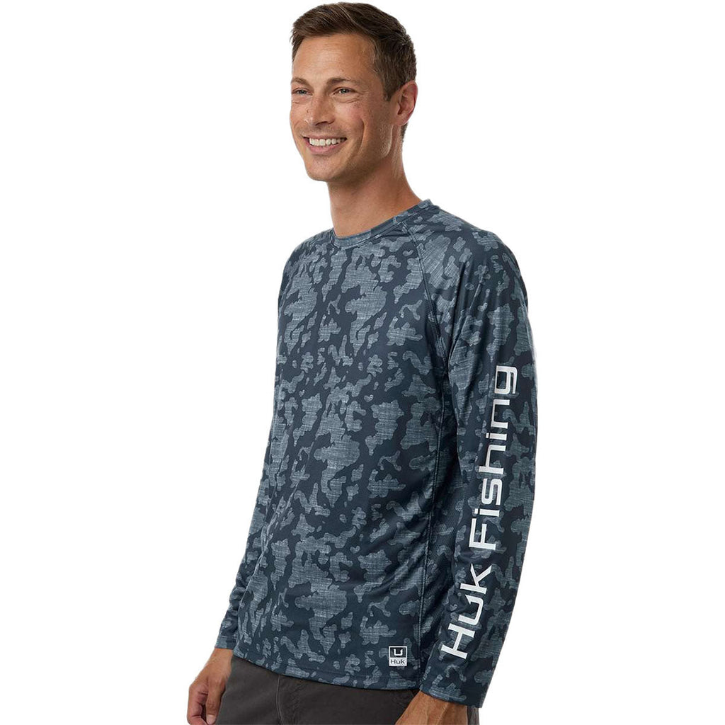 HUK Men's Sargasso Sea LoPro Running Lakes Long Sleeve T-Shirt