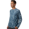 HUK Men's Titanium Blue LoPro Running Lakes Long Sleeve T-Shirt