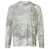 HUK Men's Seagrass Pursuit Mossy Oak Printed Hooded Long Sleeve T-Shirt