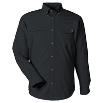 HUK Men's Black Tide Point Long Sleeve Shirt