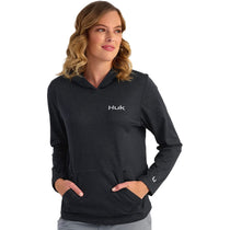 HUK Women's Heather Black Coldfront+ Hooded Sweatshirt