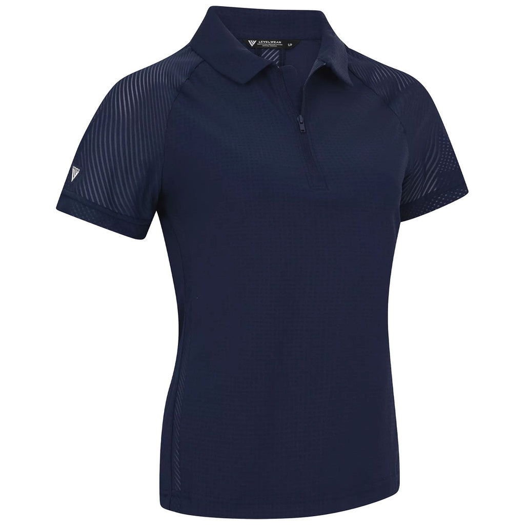 Levelwear Women's Navy Tandem Polo