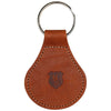 Heritage Gear Tan Leather with Silver Metal Key Fob