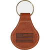 Heritage Gear Tan Leather with Brass Metal Key Fob