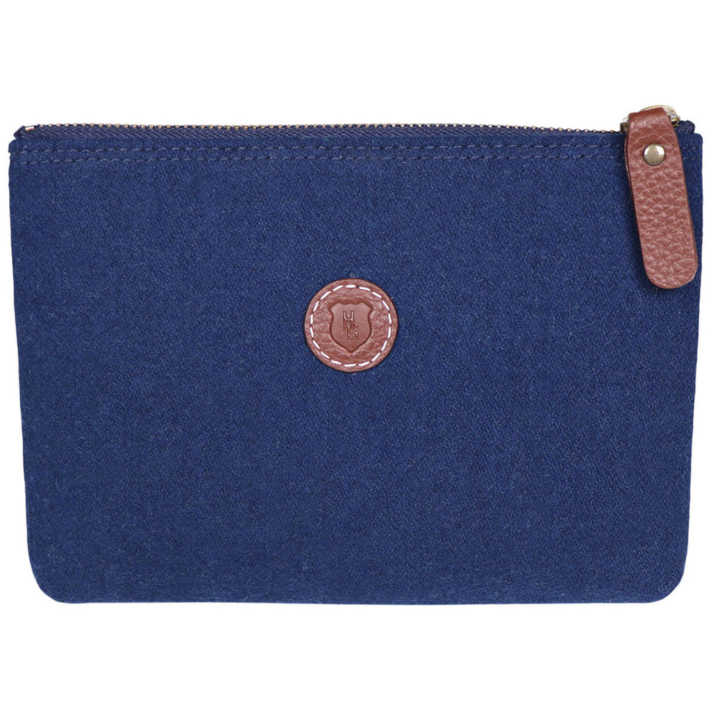 Heritage Gear Navy/Tan Wool Valuables Pouch