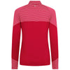 Levelwear Women's Flame Red Classic Stripes Pullover