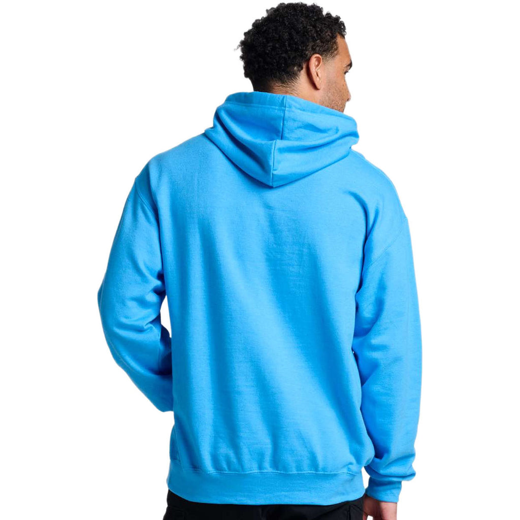 Jerzees Unisex Soul Blue Heather Ultimate CVC Hooded Sweatshirt