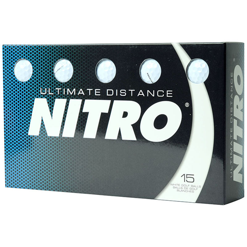 Nitro White Ultimate Distance Golf Balls (15 Ball Pack)