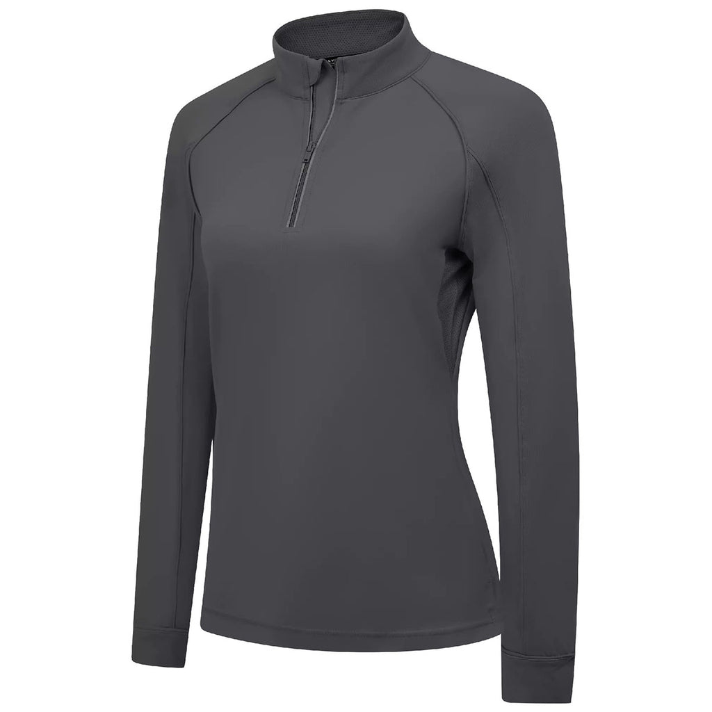 Levelwear Women's Charcoal Kinetic Midlayer Pullover