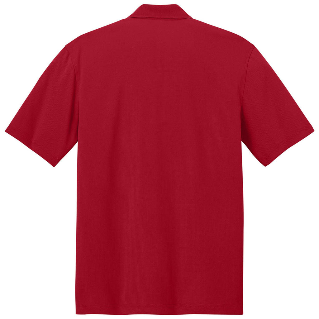 Port Authority Men's Rich Red Dry Zone Stain-Release Grid Polo