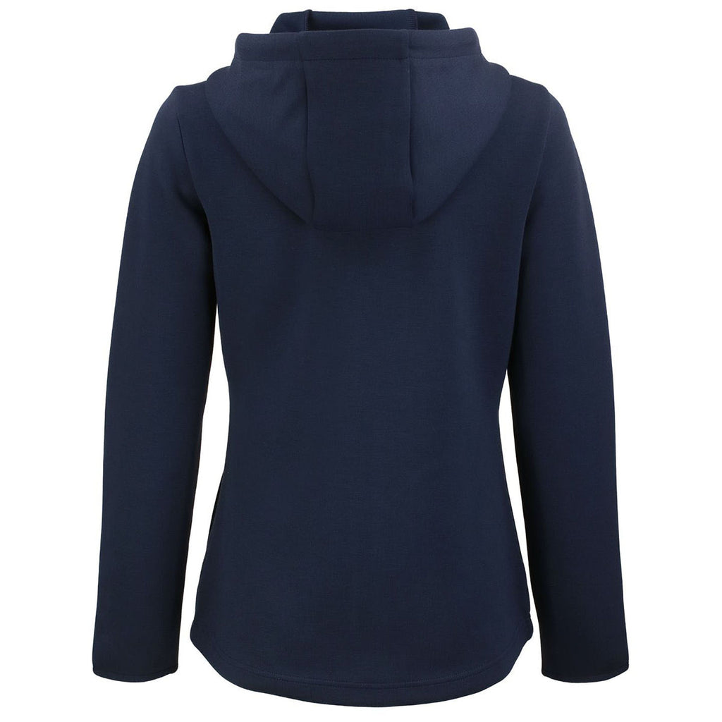 Cutter & Buck Women's Navy Blue Roam Epic Comfort Recycled Full Zip Hooded Jacket
