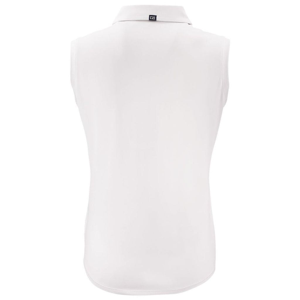 Cutter & Buck Women's White Forge Eco Stretch Recycled Sleeveless Polo