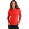 Cutter & Buck Women's Red Coastline Epic Comfort Recycled Quarter Zip