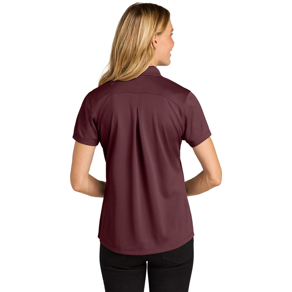Port Authority Women's Burgundy Wearever Performance Pique Polo