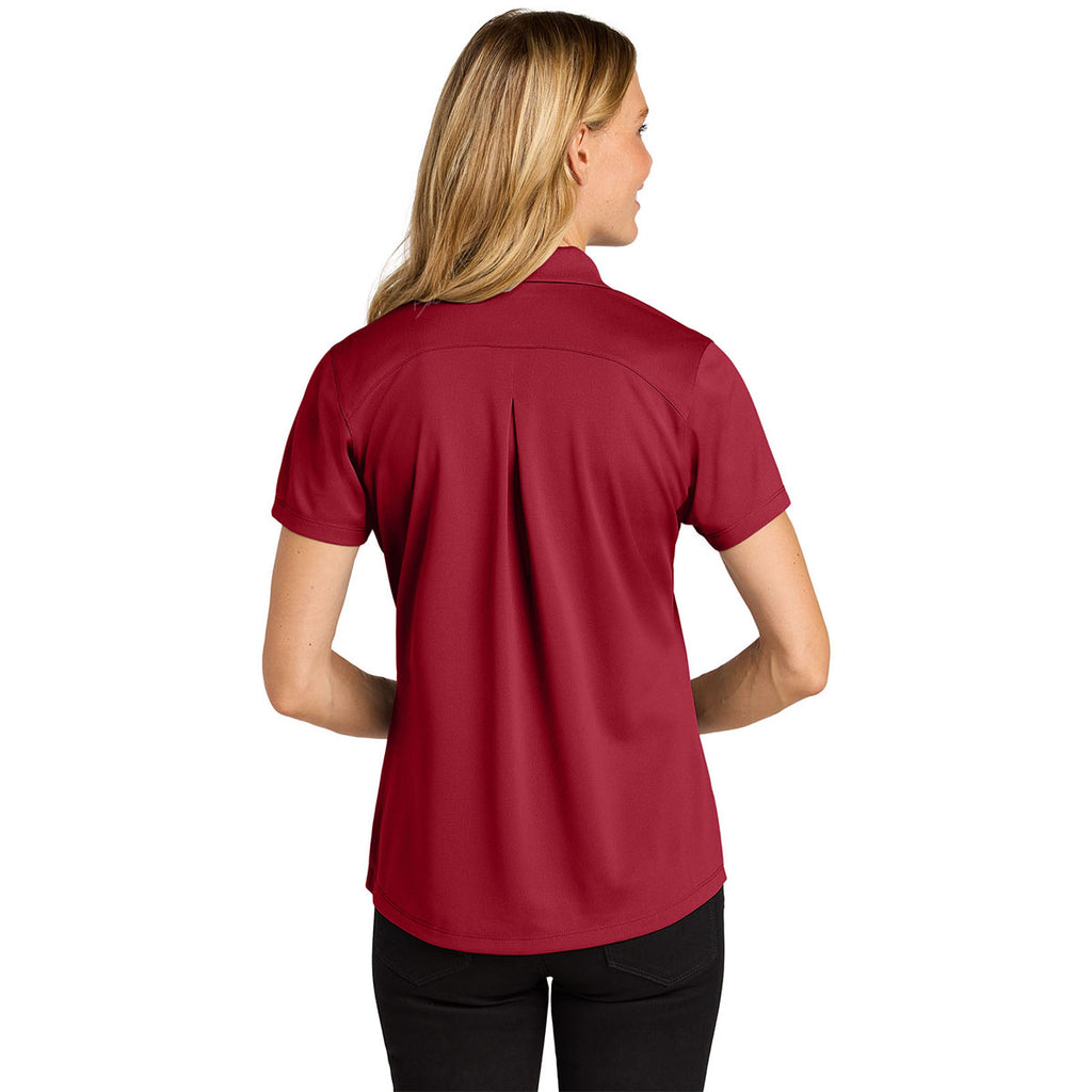 Port Authority Women's Rich Red Wearever Performance Pique Polo