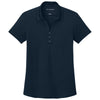 Port Authority Women's Night Navy Plaited Pique Polo