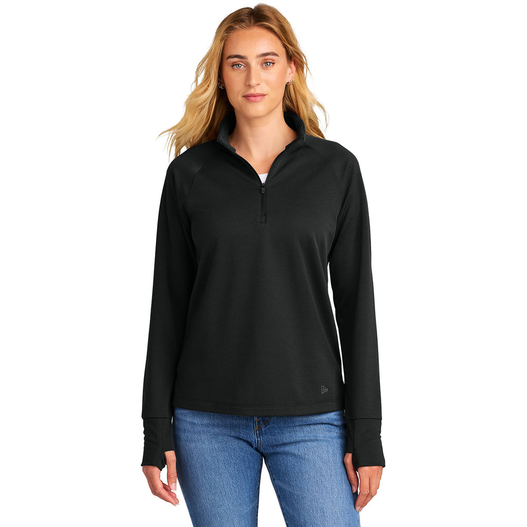 New Era Women's Black Stand Out 1/4-Zip