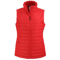 Clique Women's Red Elevation Eco Full Zip Puffer Vest