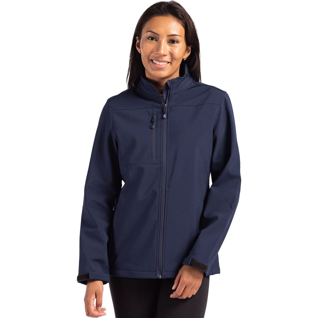 Clique Women's Dark Navy Tempest Waterproof Full Zip Softshell Jacket