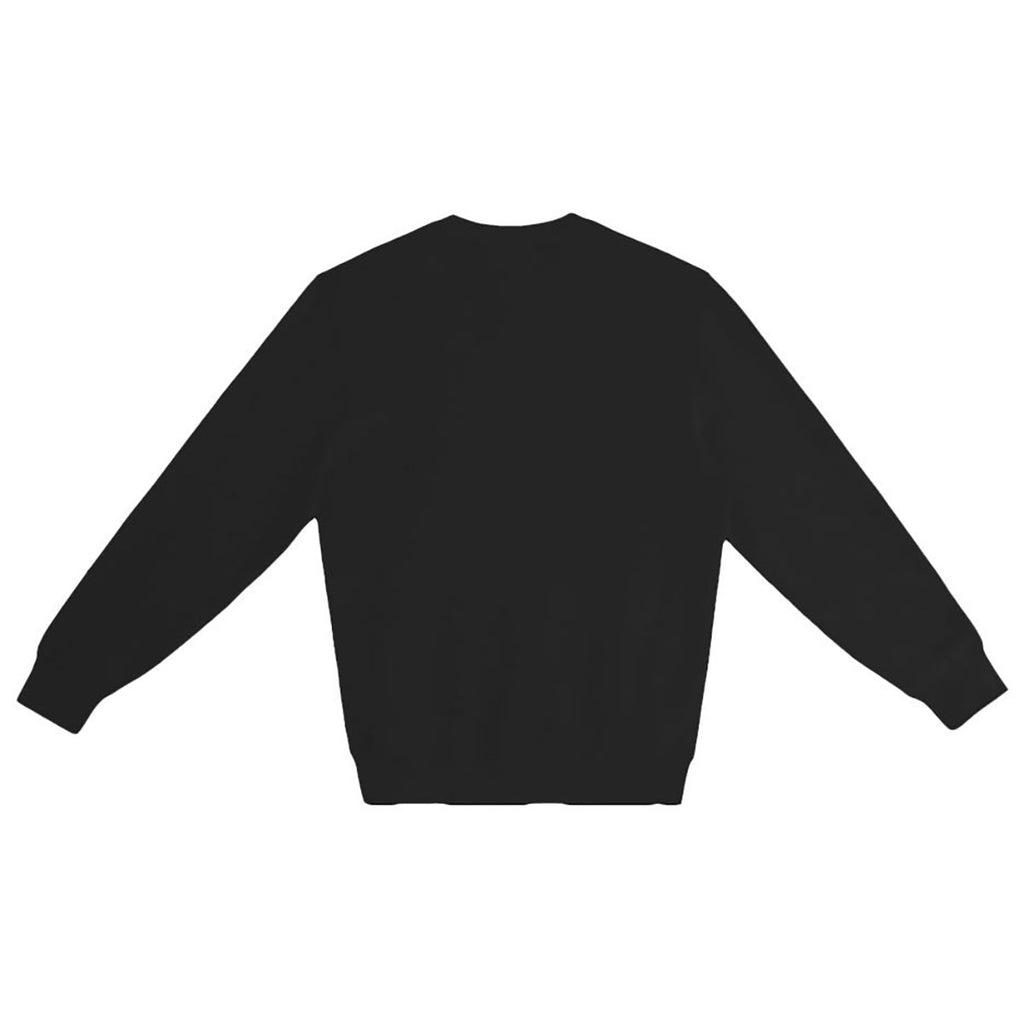 Lane Seven Unisex Black Pigment-Dyed Crewneck Sweatshirt