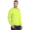 Port & Company Men's Safety Green Tall Long Sleeve Core Blend Tee