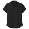 Port Authority Women's Deep Black Short Sleeve UV Dockside Shirt