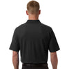 Harriton Men's Black Tall Maverick CVC Pique Polo