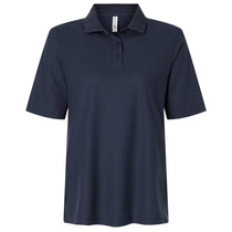 Harriton Women's Dark Navy Maverick CVC Pique Polo