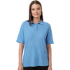 Harriton Women's Light College Blue Maverick CVC Pique Polo