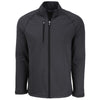 Cutter & Buck Men's Black Heather Peshastin Fleece Recycled Full Zip Jacket