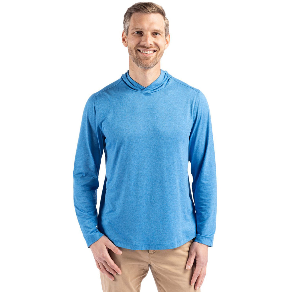 Cutter & Buck Men's Digital Coastline Epic Comfort Eco Recycled Hooded Shirt
