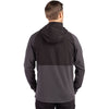 Cutter & Buck Men's Black Heather Peshastin Fleece Recycled Hybrid Jacket