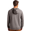Cutter & Buck Men's Black Heather Adapt Knit Recycled Heathered Hooded Pullover