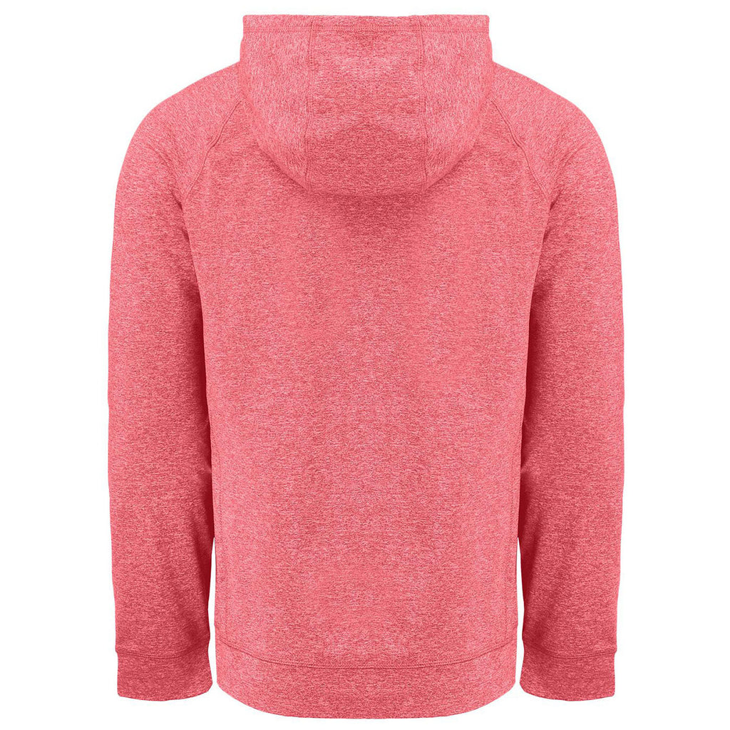 Cutter & Buck Men's Cardinal Red Heather Adapt Knit Recycled Heathered Hooded Pullover