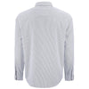 Cutter & Buck Men's Elemental Grey/White Skyline Epic Confidence Recycled Pinstripe Long Sleeve Dress Shirt