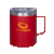 Primeline Red 12 oz. Vacuum Insulated Coffee Mug with Handle