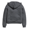 Marine Layer Women's Dark Heather Grey Corbet Quilted Full Zip Hoodie