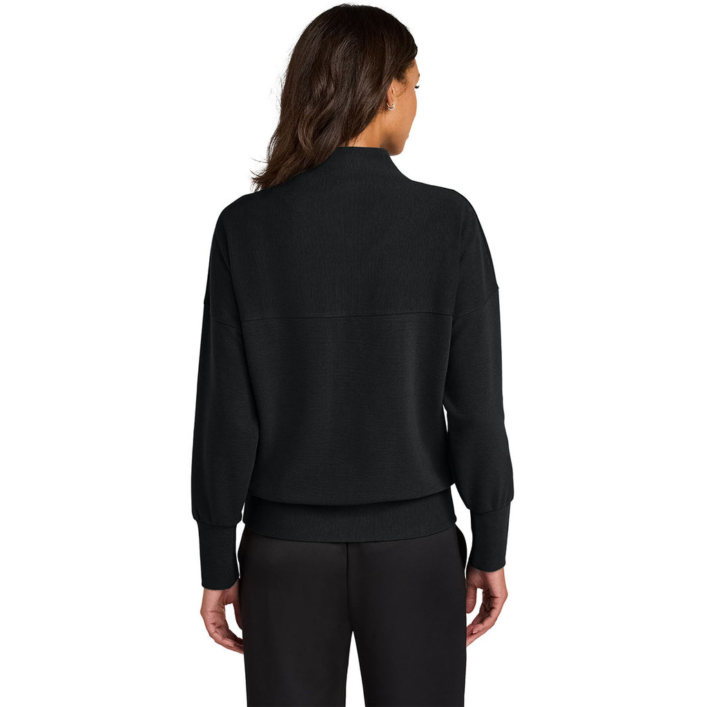 Mercer+Mettle Women's Deep Black Linear Texture 1/4-Zip