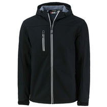 Clique Men's Black Telemark Eco Stretch Softshell Full Zip Hooded Jacket