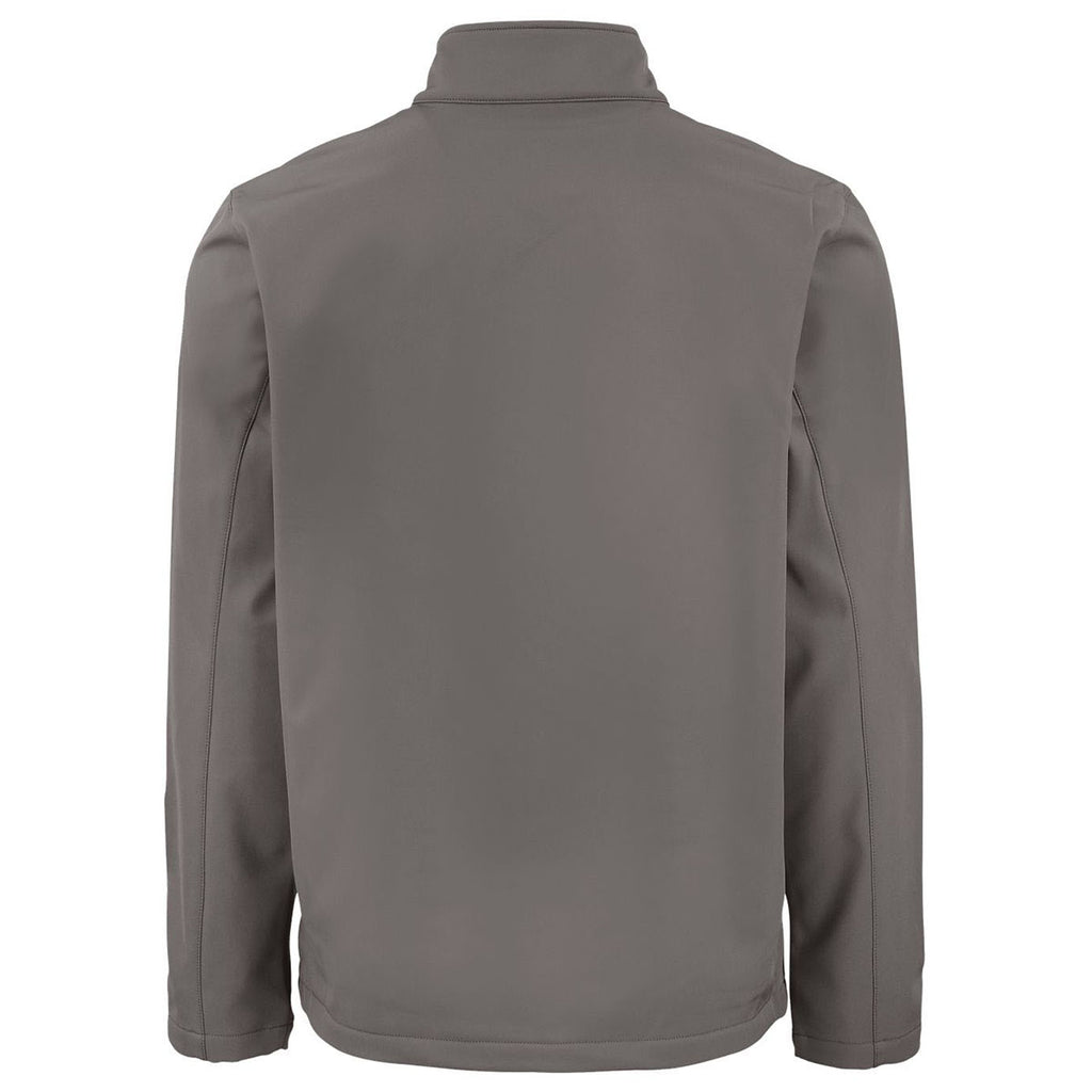 Clique Men's Pure Slate/Black Tempo Stretch Full Zip Softshell Jacket