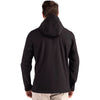 Clique Men's Black/Royal Blue Tempo Recycled Stretch Softshell Hooded Jacket