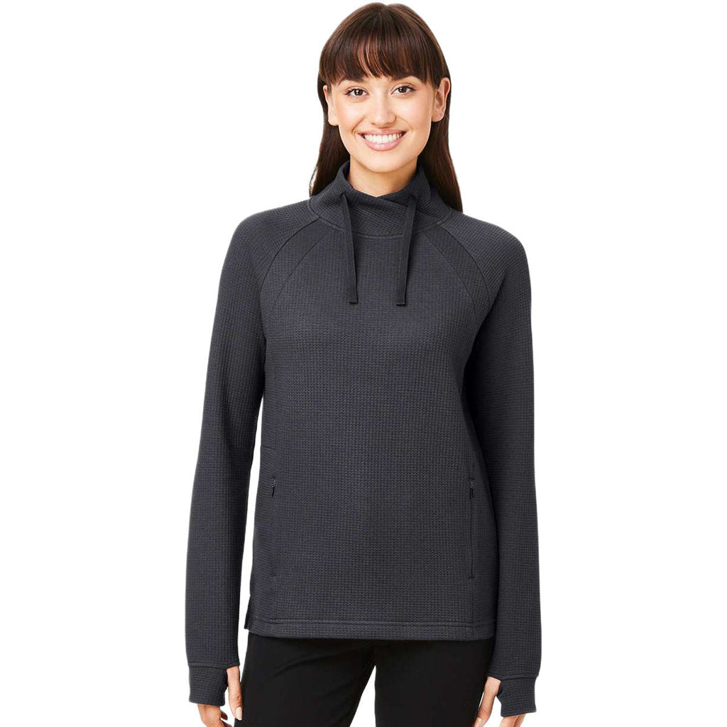 North End Women's Carbon Rhythm Waffle Quarter-Zip Pullover