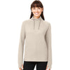 North End Women's Oatmeal Rhythm Waffle Quarter-Zip Pullover