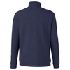 North End Men's Classic Navy Heather Spirit Textured Quarter-Zip Pullover